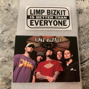 LIMP BIZKIT 1998 sticker and Post Card
